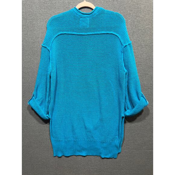 Free People We The Free Firefly Surf Blue Tunic Sweater Blue Size M - Picture 7 of 14